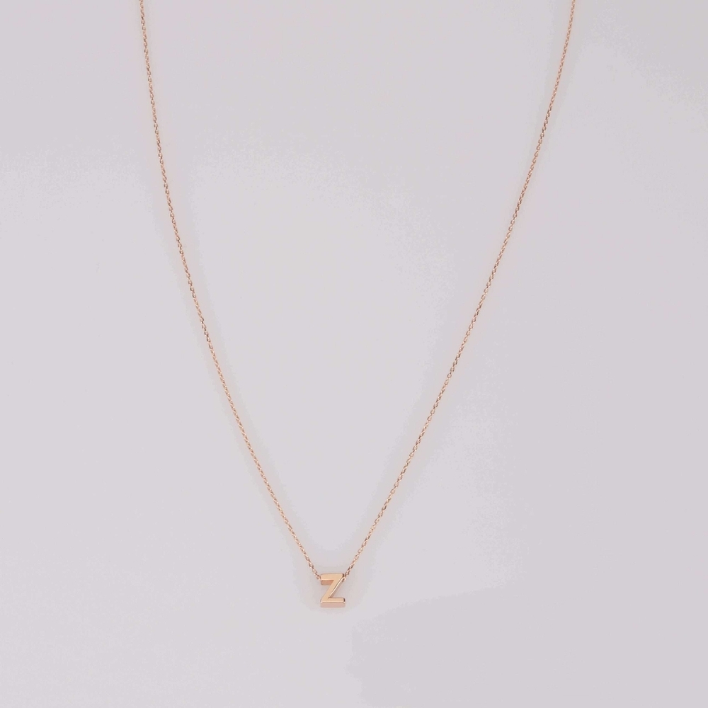 Initial Letter Z Necklace